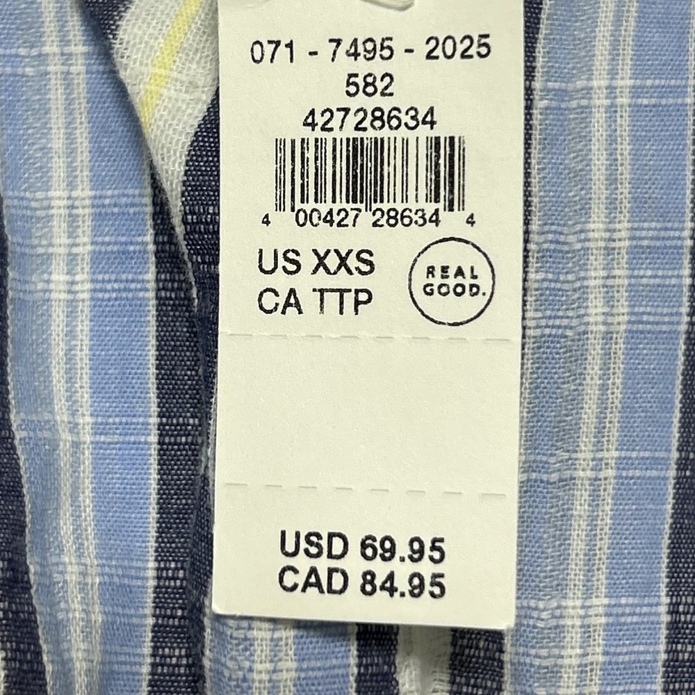 New Aerie Midi Dress Womens XXS Blue White Striped‎ Tiered Smocked Coastal Boho - Picture 8 of 11